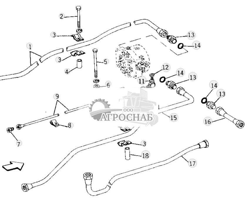 Проводки гидравлического насоса 